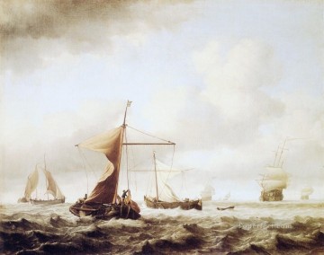  Willem Pintura - Brisa marina Willem van de Velde el Joven